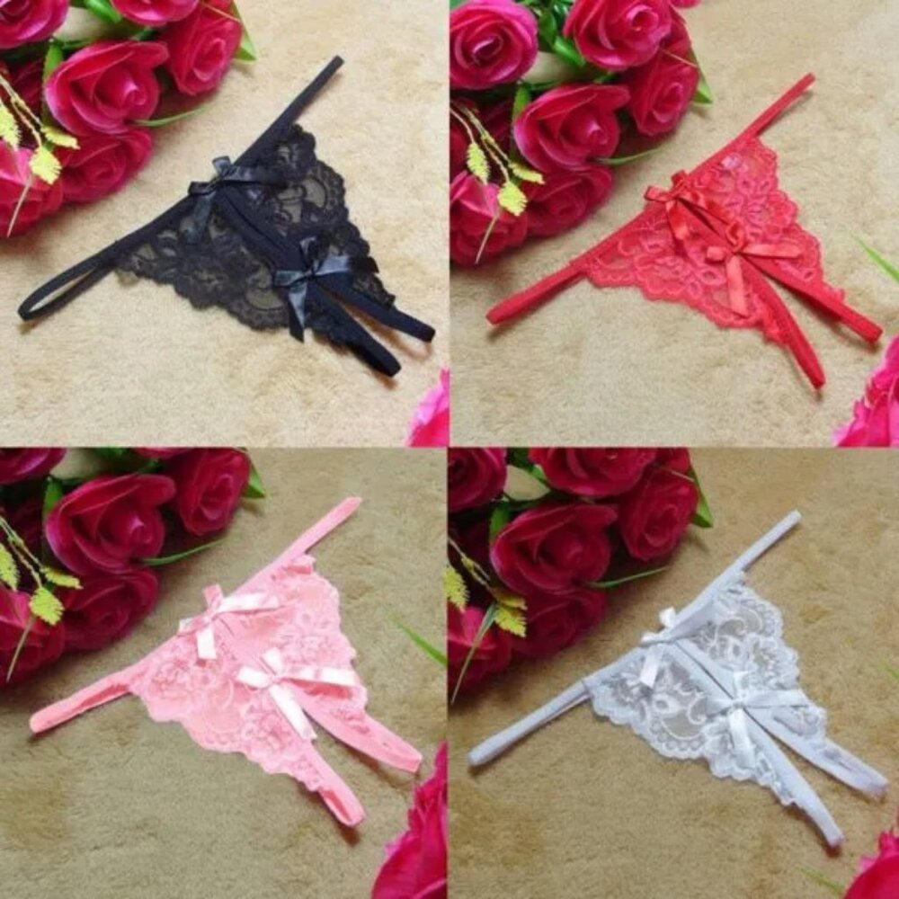 4PCS MEDIUM LINGERIE FEMME THIN LINGERIE EROTIC WOMEN’S PANTS G-STRING THONGS